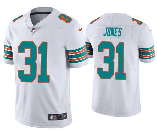 Men & Women & Youth Miami Dolphins #31 Byron Jones 2020 White Vapor Limited Stitched Jersey
